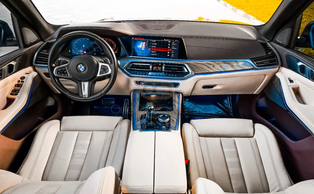 White BMW X5 2019 for rent in Dubai 5